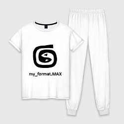 Пижама хлопковая женская 3D Max, цвет: белый