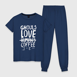 Женская пижама Ghouls Love Coffee