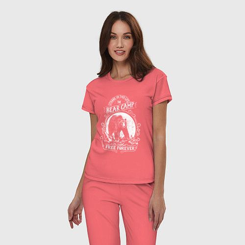 Женская пижама Bear Camp Free Forever / Коралловый – фото 3