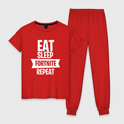 Женская пижама Eat Sleep Fortnite Repeat