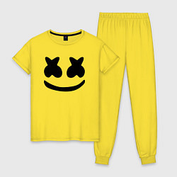 Пижама хлопковая женская Marshmello, цвет: желтый