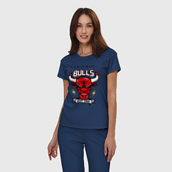 Пижама хлопковая женская Chicago Bulls est. 1966, цвет: тёмно-синий — фото 2