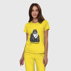 Пижама хлопковая женская Есть покушать?, цвет: желтый — фото 2