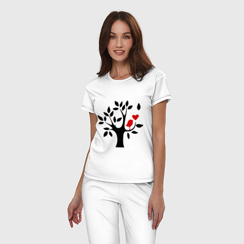 Женская пижама Дерево любви / Белый – фото 3