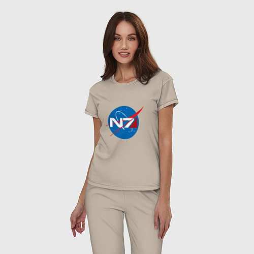 Женская пижама NASA N7 / Миндальный – фото 3