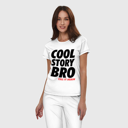 Женская пижама Cool Story Bro / Белый – фото 3