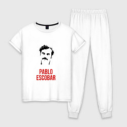 Пижама хлопковая женская Pablo Escobar, цвет: белый