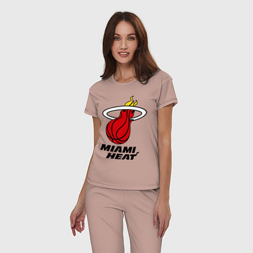 Женская пижама Miami Heat-logo / Пыльно-розовый – фото 3