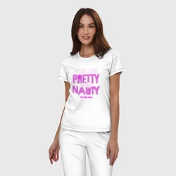 Пижама хлопковая женская Call Me Pretty & Nasty, цвет: белый — фото 2