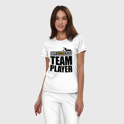 Женская пижама Brazzers Team Player / Белый – фото 3
