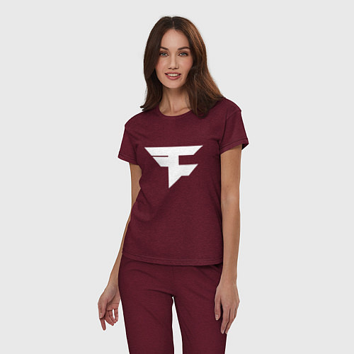 Женская пижама FAZE Symbol / Меланж-бордовый – фото 3