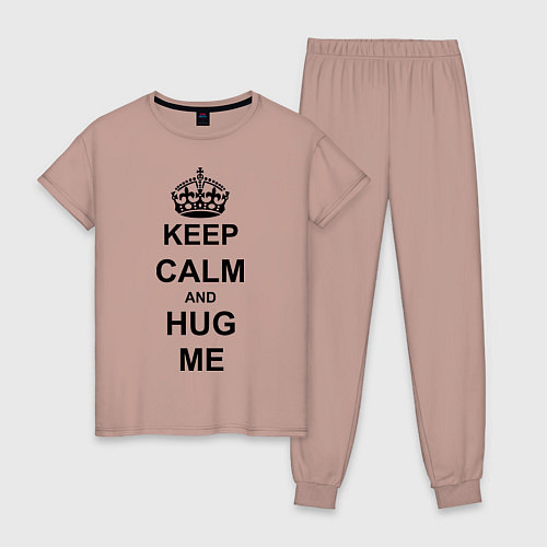 Женская пижама Keep Calm & Hug Mе / Пыльно-розовый – фото 1