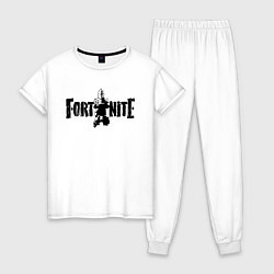 Пижама хлопковая женская Fortnite: Dark Knight, цвет: белый
