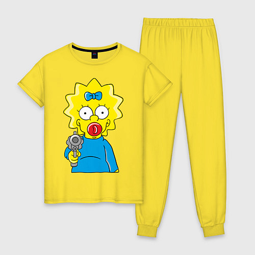 Женская пижама Мэгги с револьвером / Желтый – фото 1