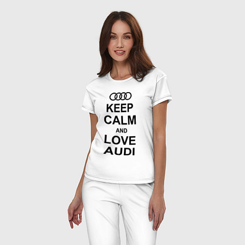 Женская пижама Keep Calm & Love Audi / Белый – фото 3