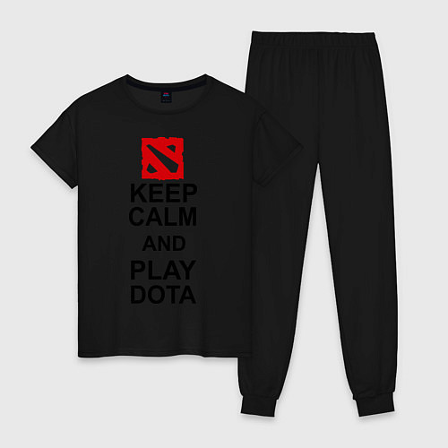 Женская пижама Keep Calm & Play Dota / Черный – фото 1