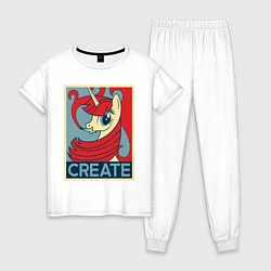 Пижама хлопковая женская MLP: Create, цвет: белый