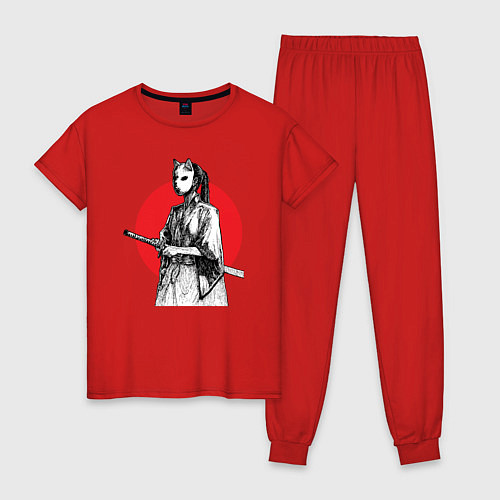 Женская пижама Самурай на страже / Красный – фото 1