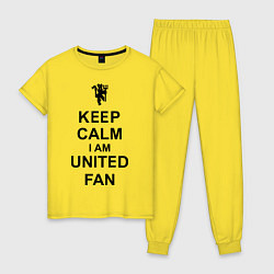 Женская пижама Keep Calm & United fan