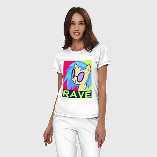 Женская пижама DJ Pon-3 RAVE / Белый – фото 3