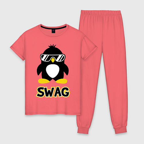 Женская пижама SWAG Penguin / Коралловый – фото 1