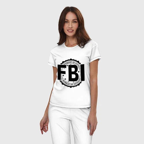 Женская пижама FBI Agency / Белый – фото 3