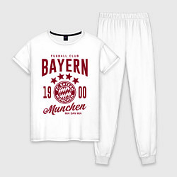 Пижама хлопковая женская Bayern Munchen 1900, цвет: белый
