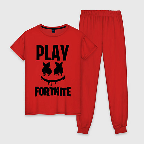 Женская пижама Marshmello: Play Fortnite / Красный – фото 1