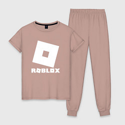 Пижама хлопковая женская ROBLOX, цвет: пыльно-розовый