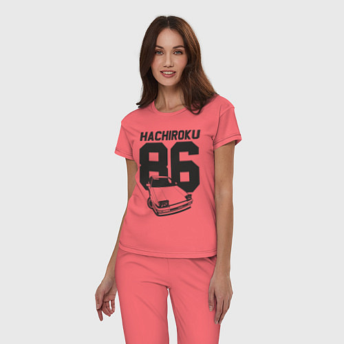 Женская пижама Toyota AE86 Hachiroku / Коралловый – фото 3