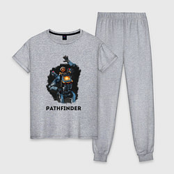 Пижама хлопковая женская Apex Legends: Pathfinder, цвет: меланж