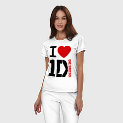 Пижама хлопковая женская I love 1D, цвет: белый — фото 2