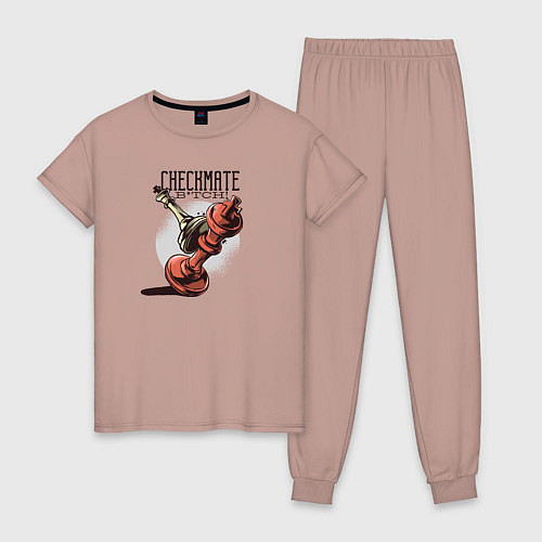 Женская пижама Checkmate / Пыльно-розовый – фото 1