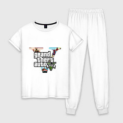 Пижама хлопковая женская GTA 5: City, цвет: белый