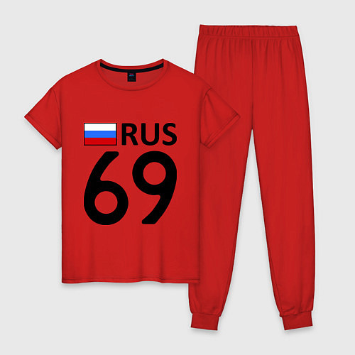 Женская пижама RUS 69 / Красный – фото 1
