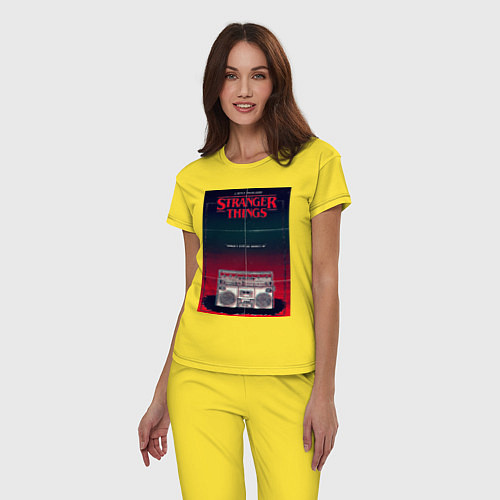 Женская пижама Название и магнитофон / Желтый – фото 3