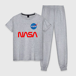 Пижама хлопковая женская Nasa mania, цвет: меланж