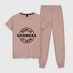 Пижама хлопковая женская Made in Georgia (сделано в Грузии), цвет: пыльно-розовый
