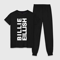 Пижама хлопковая женская Billie Eilish, цвет: черный
