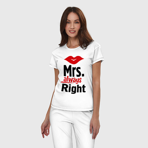 Женская пижама Mrs. always right / Белый – фото 3