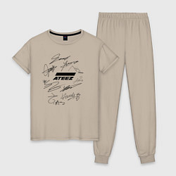 Женская пижама Ateez автографы