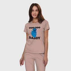 Пижама хлопковая женская DOO DOO DADDY, цвет: пыльно-розовый — фото 2