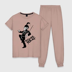 Пижама хлопковая женская My Chemical Romance, цвет: пыльно-розовый