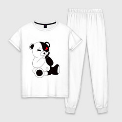 Пижама хлопковая женская Monokuma, цвет: белый