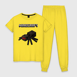 Пижама хлопковая женская Minecraft, цвет: желтый