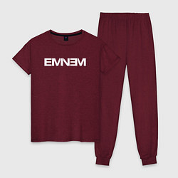 Пижама хлопковая женская EMINEM, цвет: меланж-бордовый