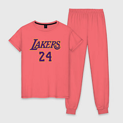 Пижама хлопковая женская Kobe Bryant, цвет: коралловый