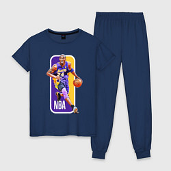 Пижама хлопковая женская NBA Kobe Bryant, цвет: тёмно-синий