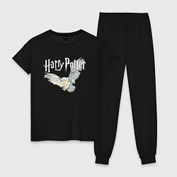 Пижама хлопковая женская Гарри Поттер: Букля, цвет: черный