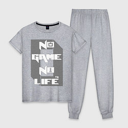 Пижама хлопковая женская No Game No Life Zero, цвет: меланж